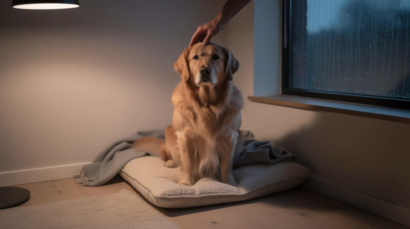 Hund bange for torden og fyrværkeri: Sådan hjælper du