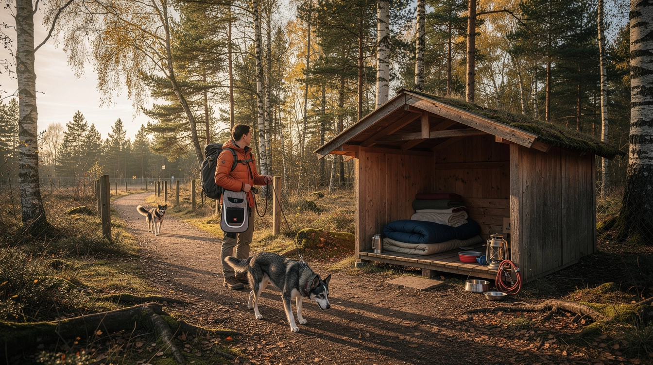 Hundeskov med shelter: Overnatning i naturen med hund
